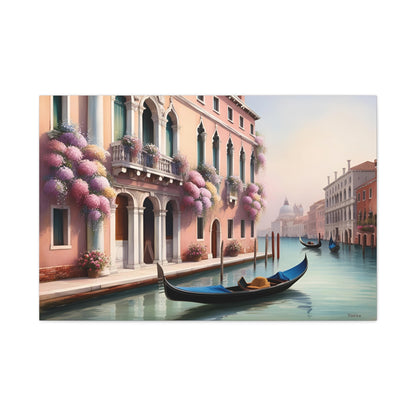 Beautiful Venice Canal Canvas Wall Art