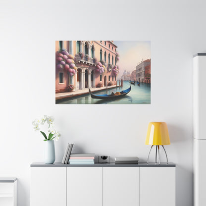 Beautiful Venice Canal Canvas Wall Art