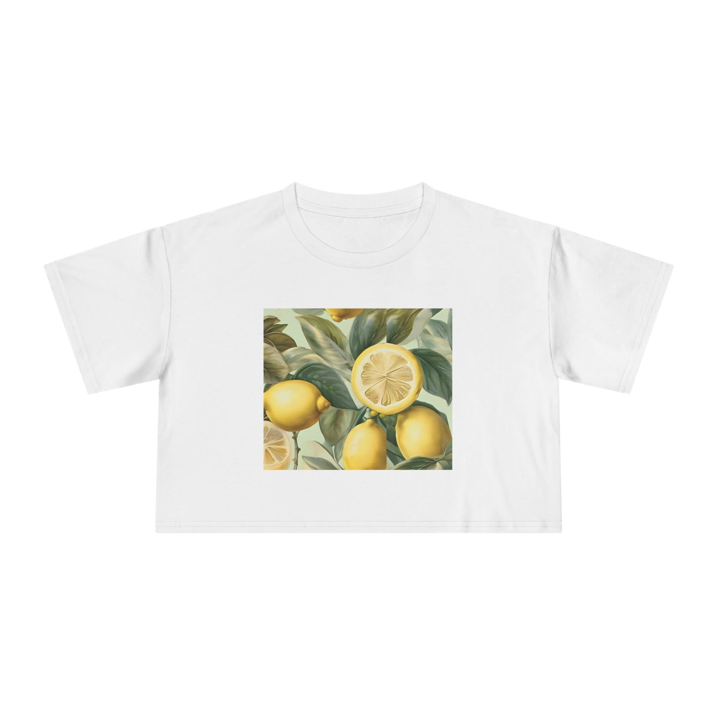 Lemon-Themed Women's Crop Tee