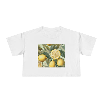 Lemon-Themed Women's Crop Tee