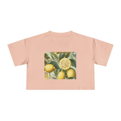 Lemon-Themed Women's Crop Tee